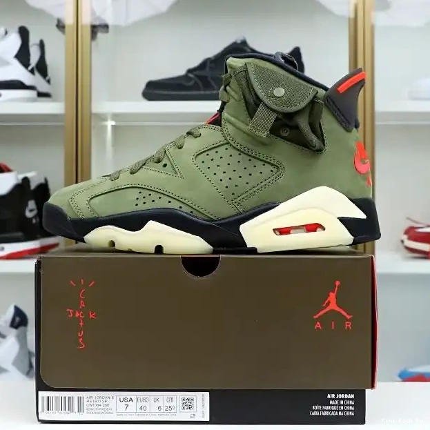 Kimikick AIR RETRO 'OLIVE' 6 SCOTT JORDAN TRAVIS X 0815